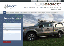 Tablet Screenshot of mastsroofing.com